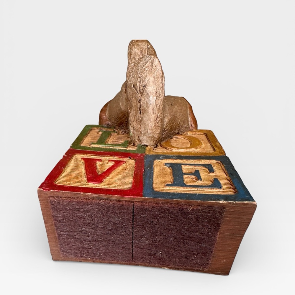 Vintage Tom Clark Cairn Studios Gnome “Spock” – 1984 – LOVE Blocks - Picture 7 of 7